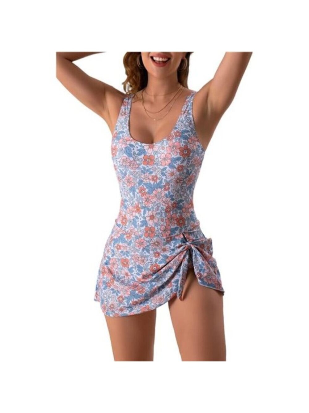 One Piece Swimdress Swimsuits for Women Tummy Control